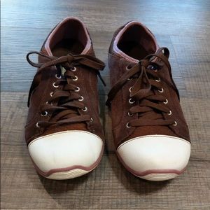 Women's Dr. Scholl's Lace-Up Jamie Sneakers, with White Toe, Size 8.5